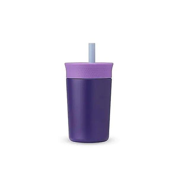 12Oz Stainless Steel Coffee Cup Multi-colors Silicone Straw
