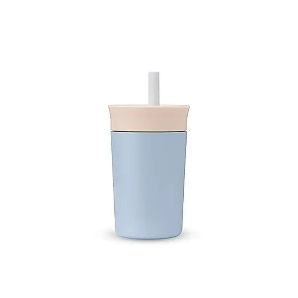 12Oz Stainless Steel Coffee Cup Multi-colors Silicone Straw