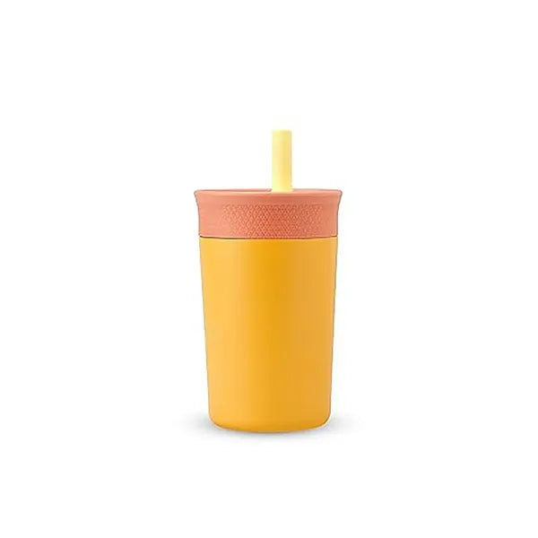 12Oz Stainless Steel Coffee Cup Multi-colors Silicone Straw
