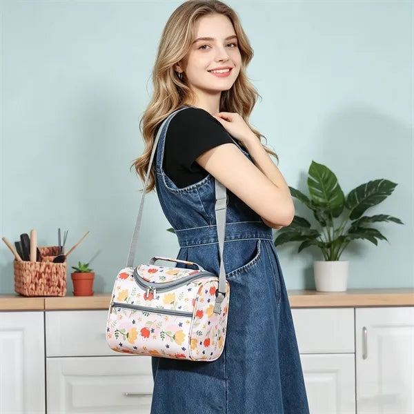 Insulated Cooler Bag with Shoulder Strap for Food & Beverage