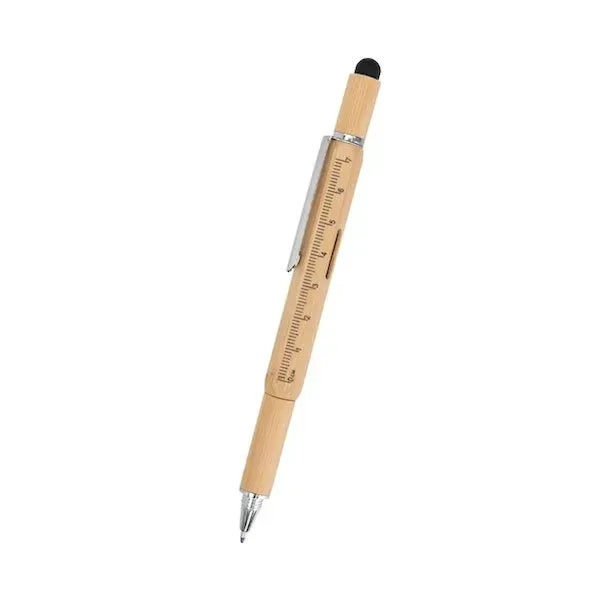 6 In 1 Bamboo Multi-Function Tool Pen