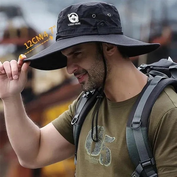 Quick Dry Breathable Wide Brim Bucket Hat Outdoor Fishing Su