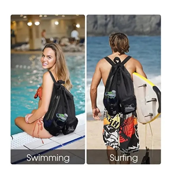 Swimming Drawstring Bag Mesh Equipment