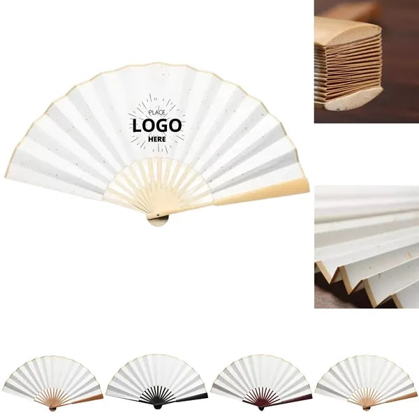 Folding Bamboo Paper Hand Fan