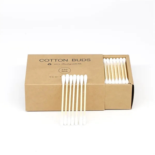 200pcs Eco-Friendly Bamboo Cotton Swabs
