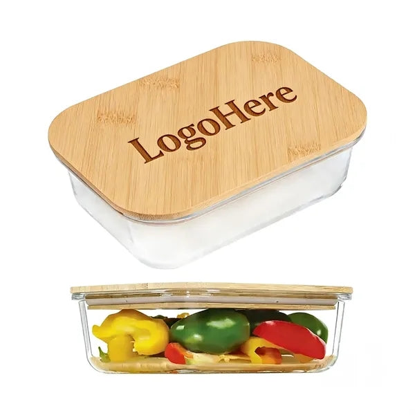 Glass Storage Container With Bamboo Lids