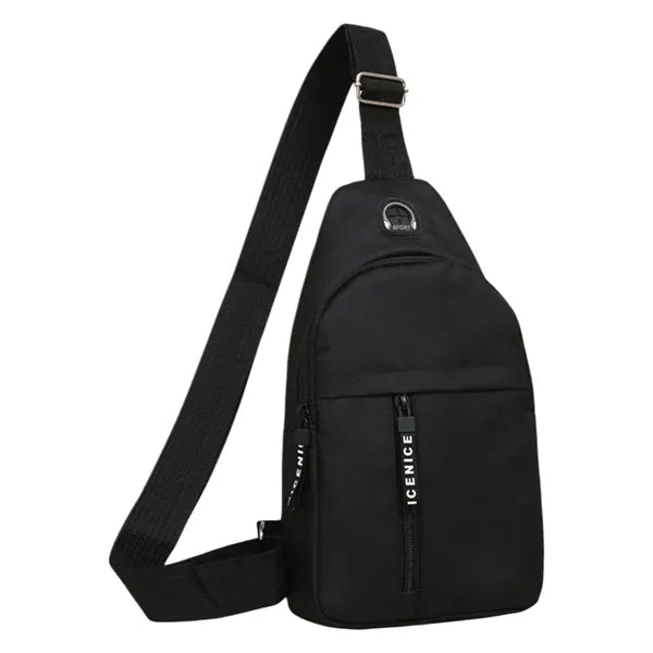 Sling Bag with Earphone Hole for Business and Travel