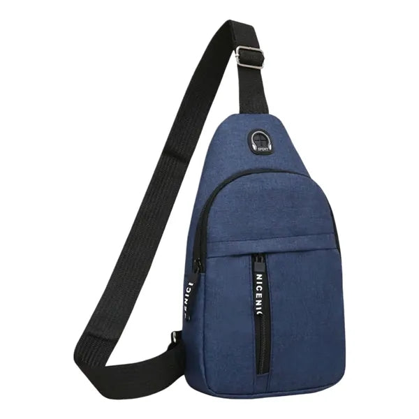 Sling Bag with Earphone Hole for Business and Travel