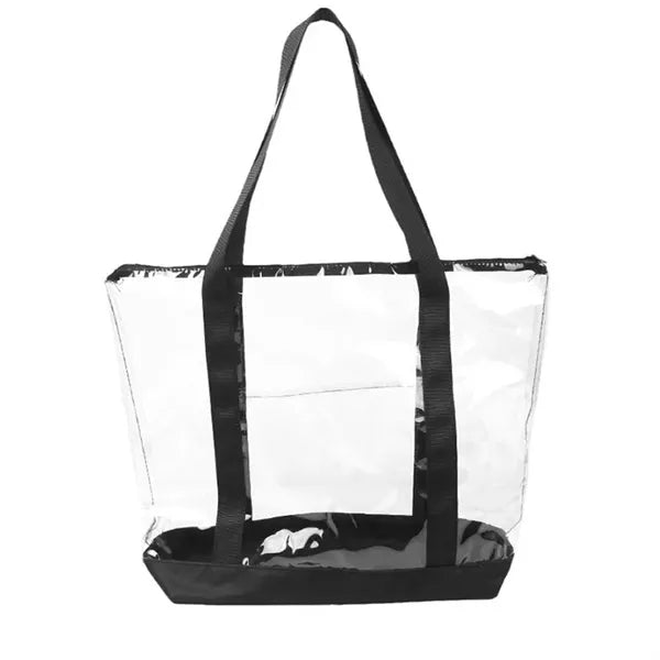 Black PVC Tote Clear Bag