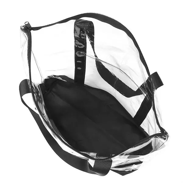 Black PVC Tote Clear Bag