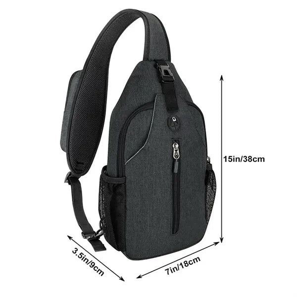 Waterproof Crossbody Sling Bag Large Capacity Travel Pack