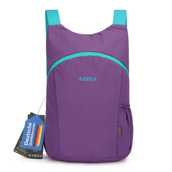 Logo Foldable Backpack Lightweight Polyester