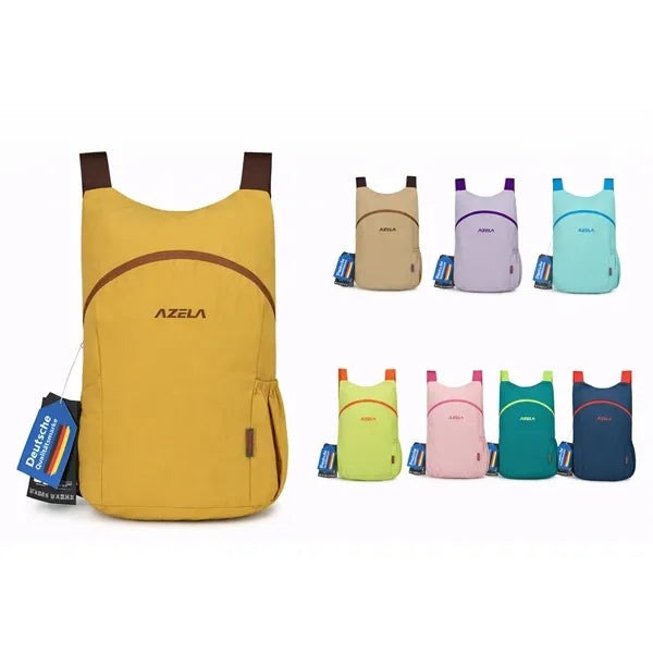 Logo Foldable Backpack Lightweight Polyester