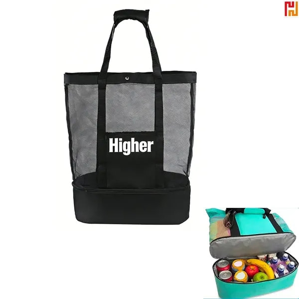 Mesh Beach Tote Bag with Wet & Dry Compartment