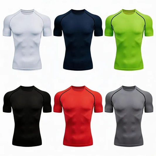 Men's Short Compression Shirt Quick Dry Workout T-Shirt