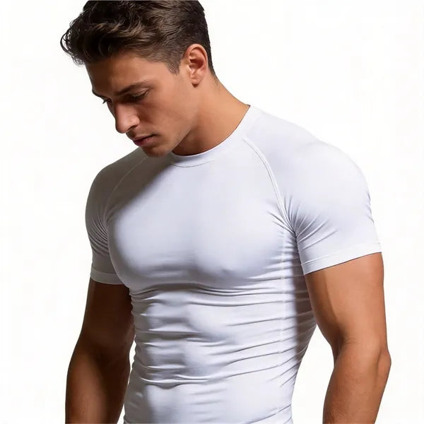 Men's Short Compression Shirt Quick Dry Workout T-Shirt