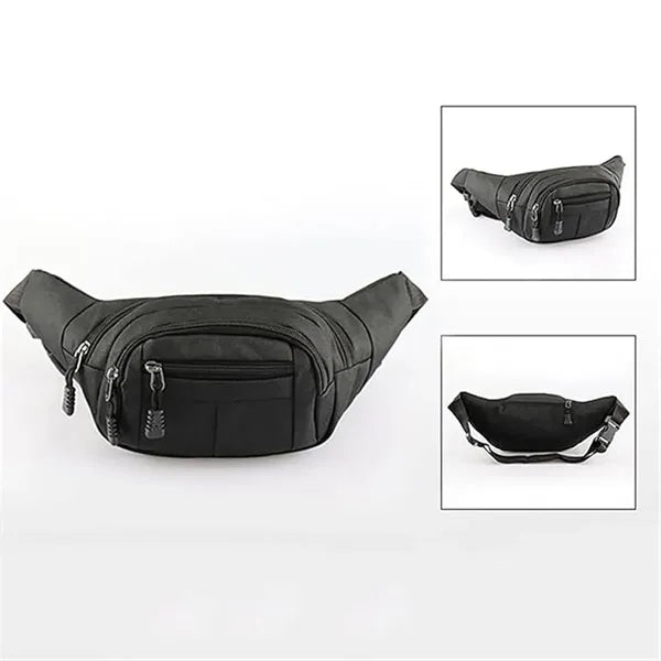 Multi-compartment sports waist bag for cycling running
