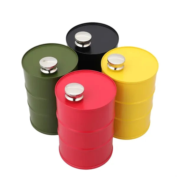 25oz Stainless Steel Oil Drum Hip Flask