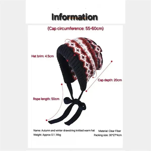 Warm ear protectors knitted beanie