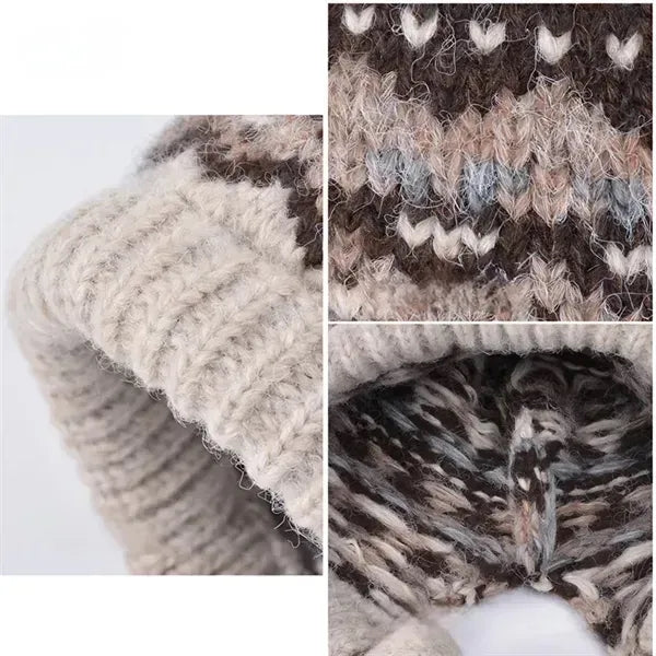 Warm ear protectors knitted beanie