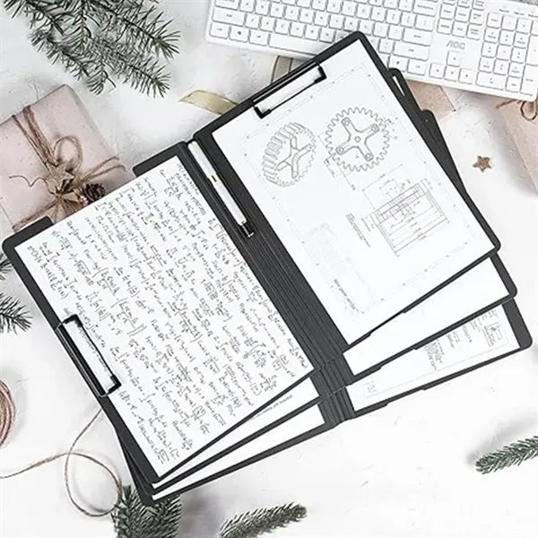 Document organizer clipboard folder for office supplies