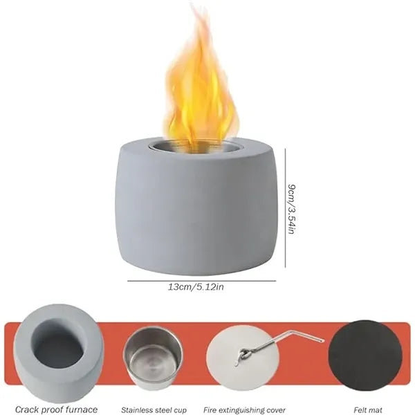 Rustic mini tabletop fire pit stove for camping patio picnic