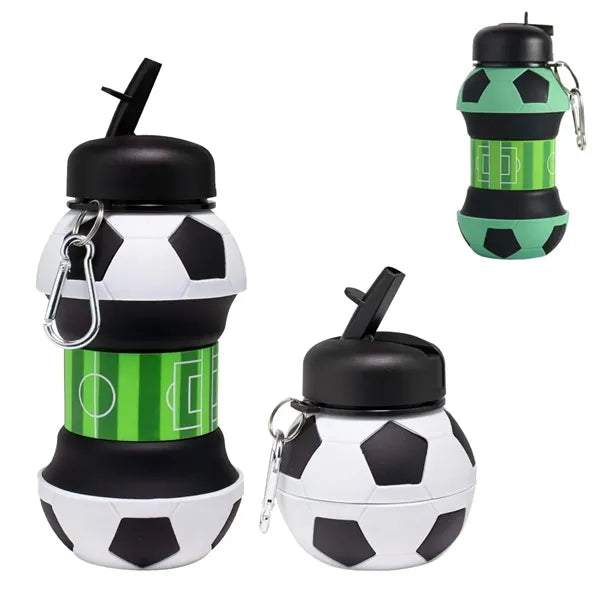 Silicone Soccer Collapsible Cup Portable Foldable Mug