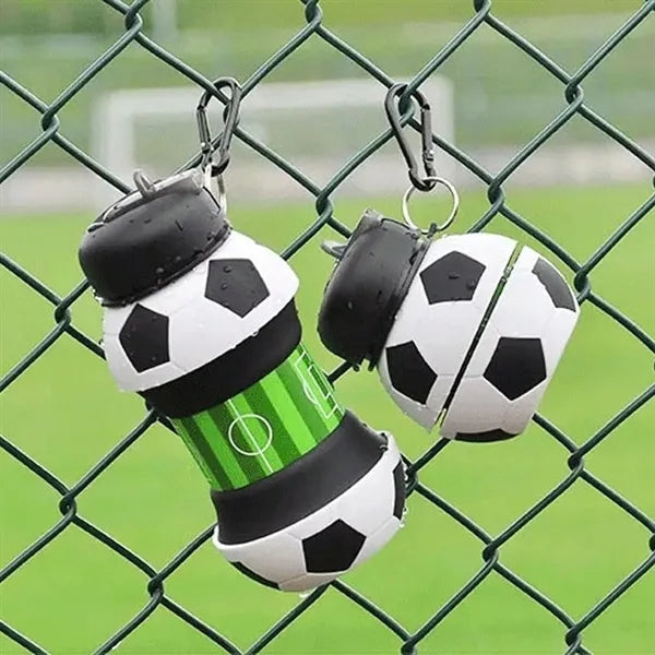 Silicone Soccer Collapsible Cup Portable Foldable Mug