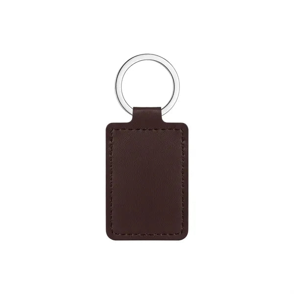 PU Leather Keychain with Metal Ring, Full-Color Print