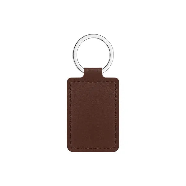 PU Leather Keychain with Metal Ring, Full-Color Print