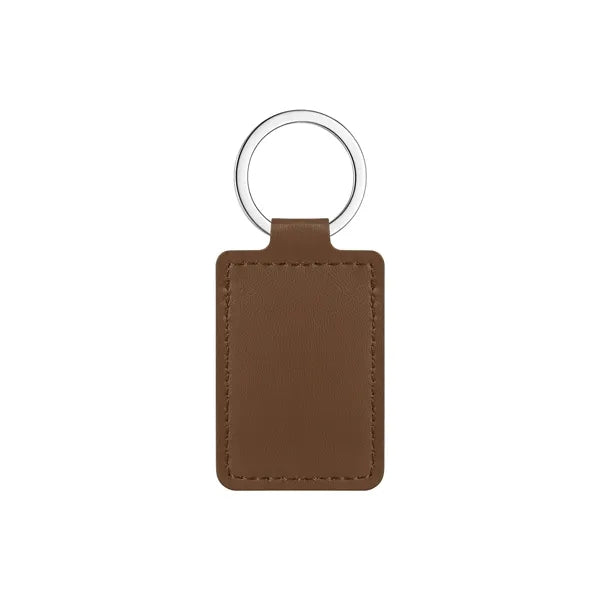 PU Leather Keychain with Metal Ring, Full-Color Print