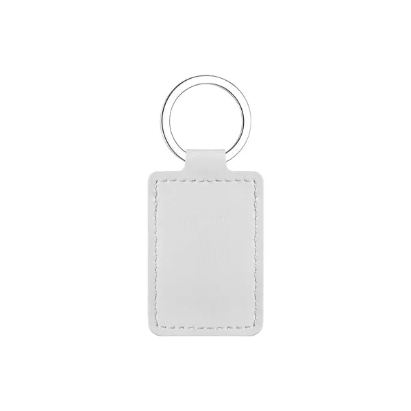PU Leather Keychain with Metal Ring, Full-Color Print
