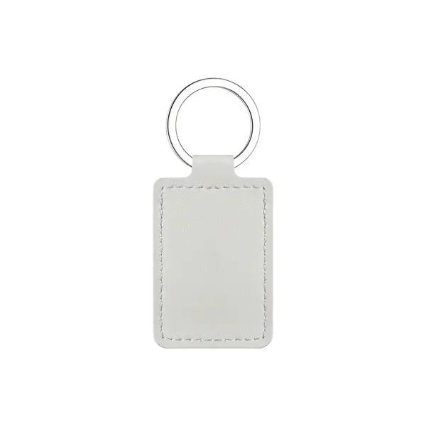 PU Leather Keychain with Metal Ring, Full-Color Print