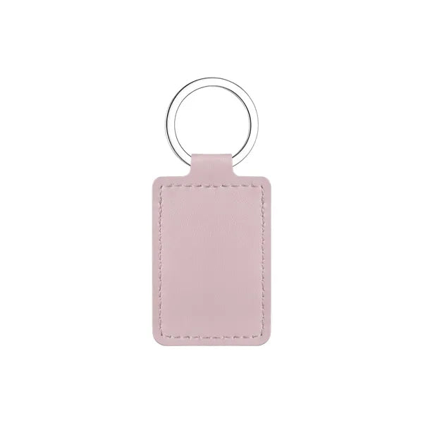 PU Leather Keychain with Metal Ring, Full-Color Print