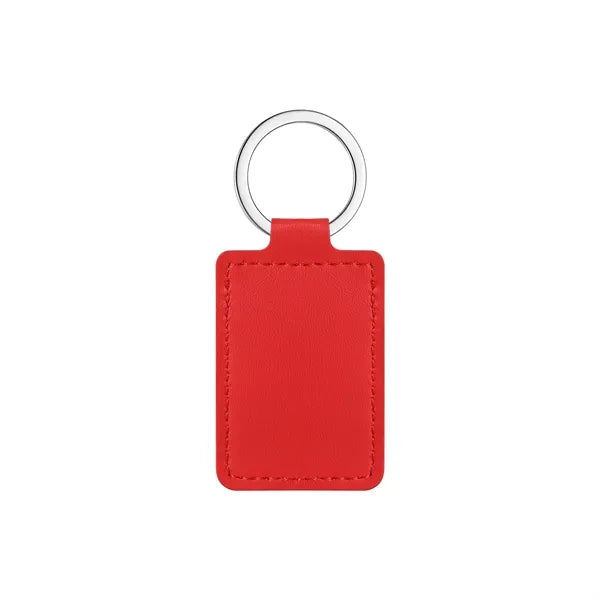 PU Leather Keychain with Metal Ring, Full-Color Print