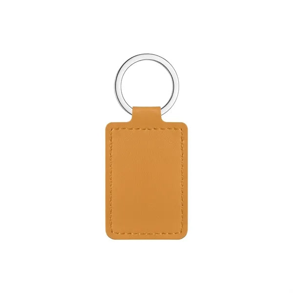 PU Leather Keychain with Metal Ring, Full-Color Print