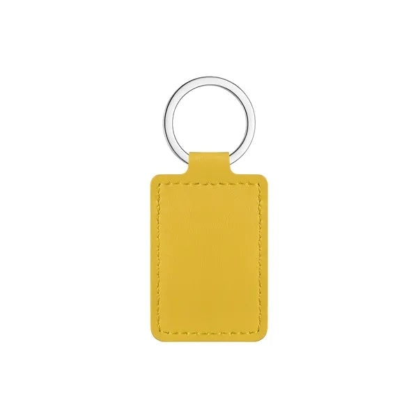PU Leather Keychain with Metal Ring, Full-Color Print
