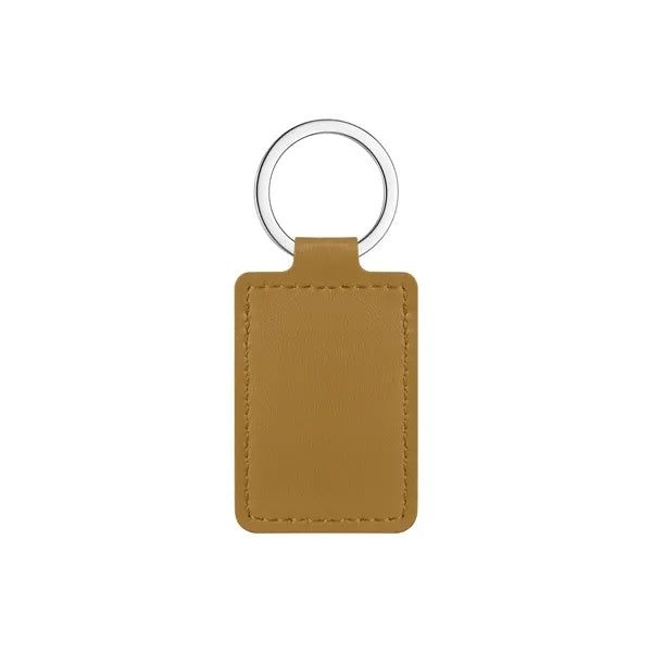 PU Leather Keychain with Metal Ring, Full-Color Print