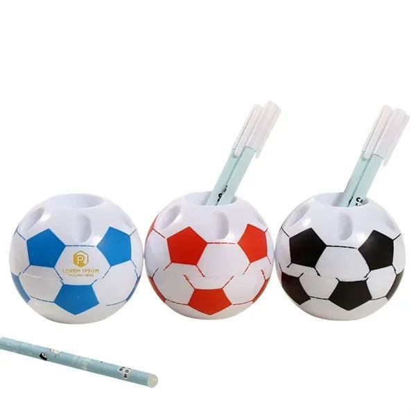 Soccer Ball Shaped Multi-Slot Pen Holder