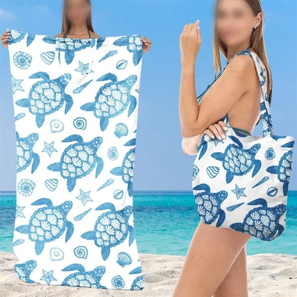 2-in-1 Beach Towel Tote Bag