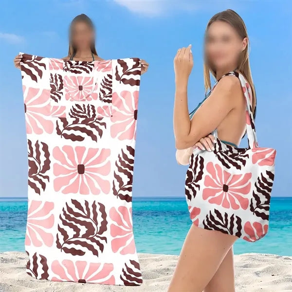 2-in-1 Beach Towel Tote Bag