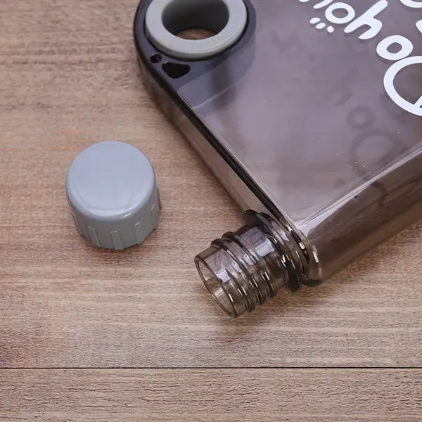 Portable Flat Water Bottle 14Oz Free Plastic Drinking Flask