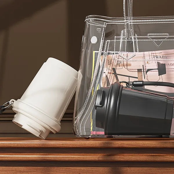 Stainless Steel Insulated Travel Mug with Strap