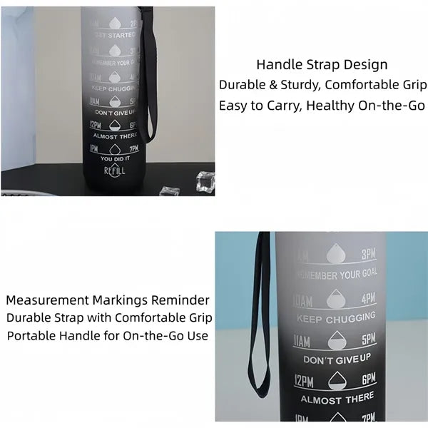 32oz Gradient Water Bottle With Time Marker For Daily Use