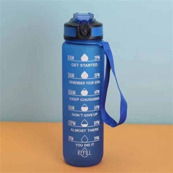 32oz Gradient Water Bottle With Time Marker For Daily Use