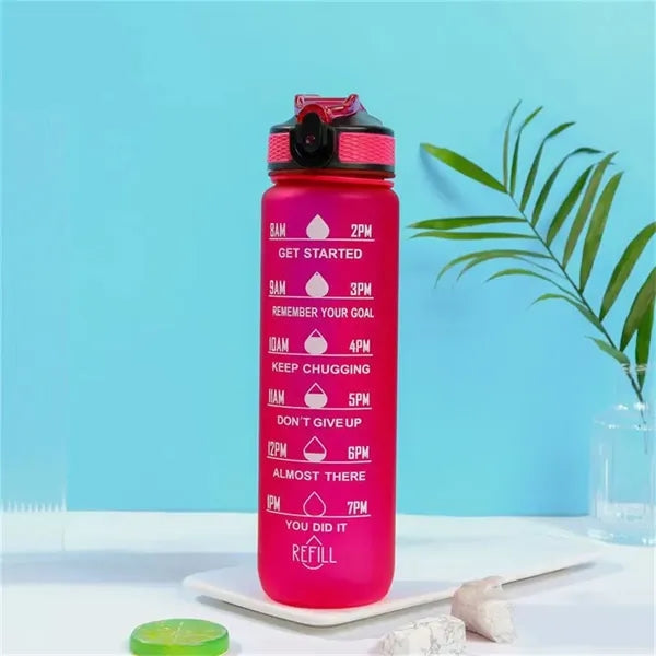 32oz Gradient Water Bottle With Time Marker For Daily Use