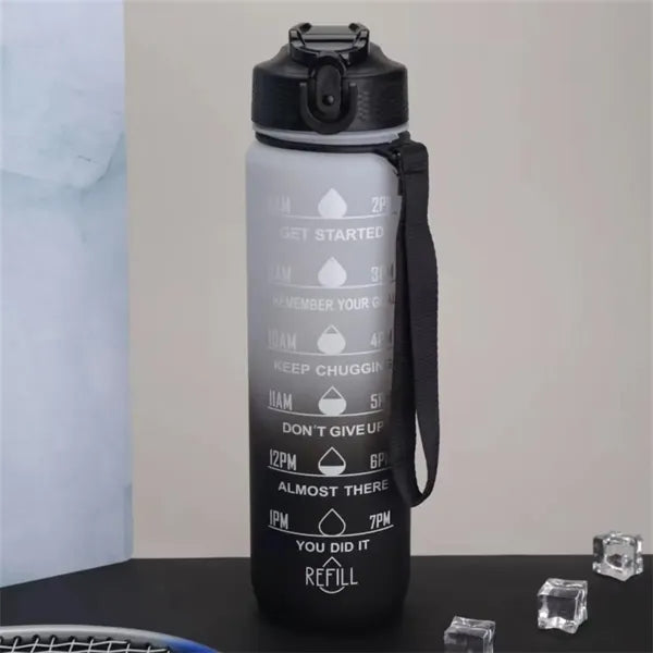 32oz Gradient Water Bottle With Time Marker For Daily Use