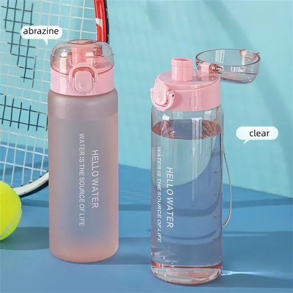 26oz Leakproof Water Bottle, Sports Bottle with Time Marker