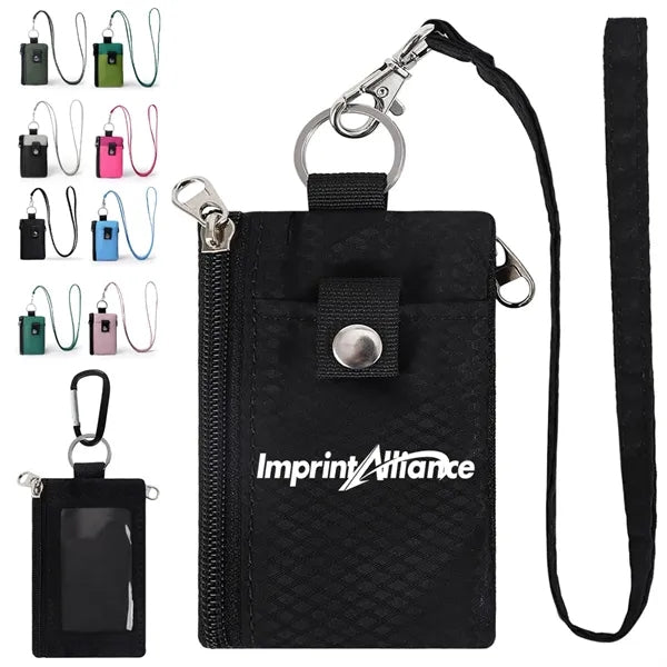 Tactical RFID Blocking Ripstop Neck Wallet With Lanyard