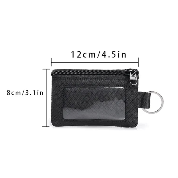 Tactical RFID Blocking Ripstop Neck Wallet With Lanyard